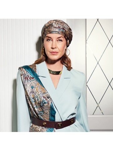 Silk Scarf | Antique Paisley Petrol