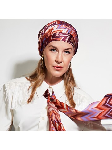 Silk Scarf | Wave Dusty Rose